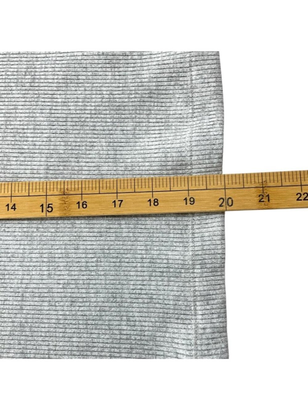 AGOLDE Alma Shrunken Crewneck Shirt Womens Large Gray Ribbed Long Sleeve Top - Picture 14 of 14